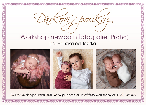 Dárkový poukaz na workshop newborn fotografie