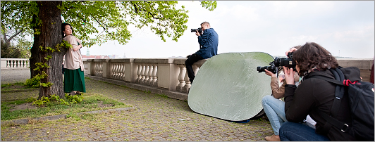 fotografie z workshopu portrét v exteriéru